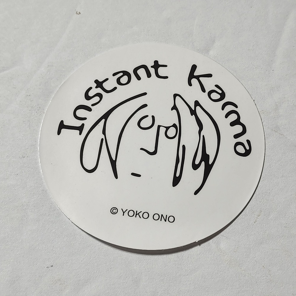 John Lennon Instant Karma Yoko Ono Music Vinyl Sticker New 2.5"